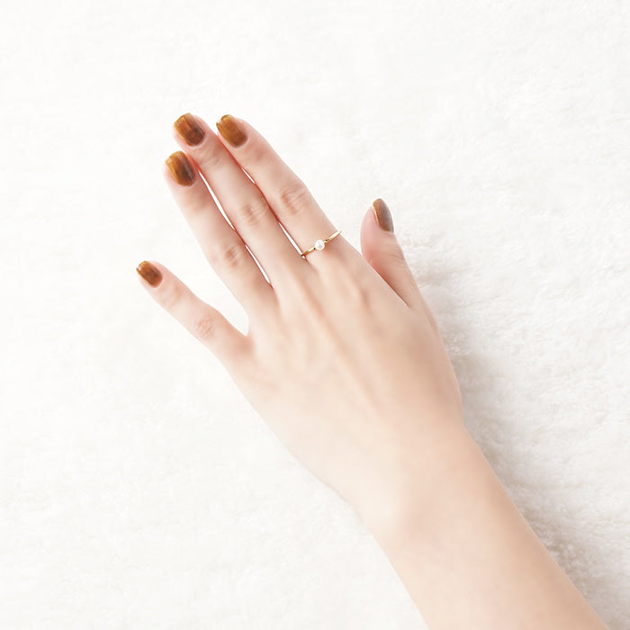 Natural stone×Sterling silver 淡水パールリング #11