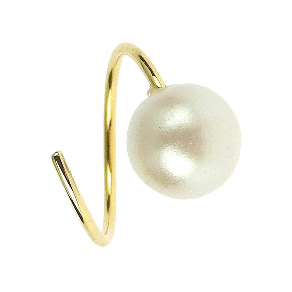 パールスパイラルダブルピアス