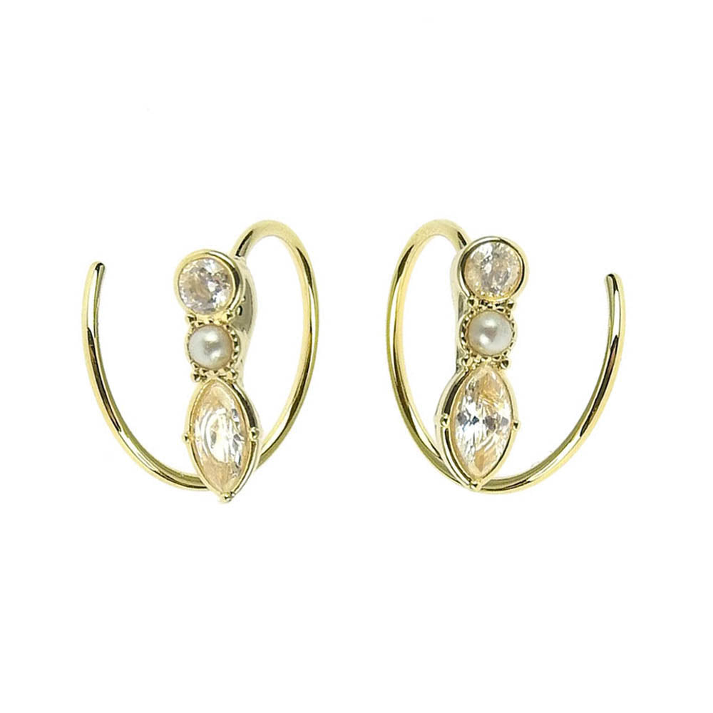 スパイラルダブルピアス