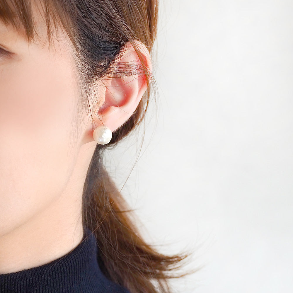 コットンパール セラミックポストピアス