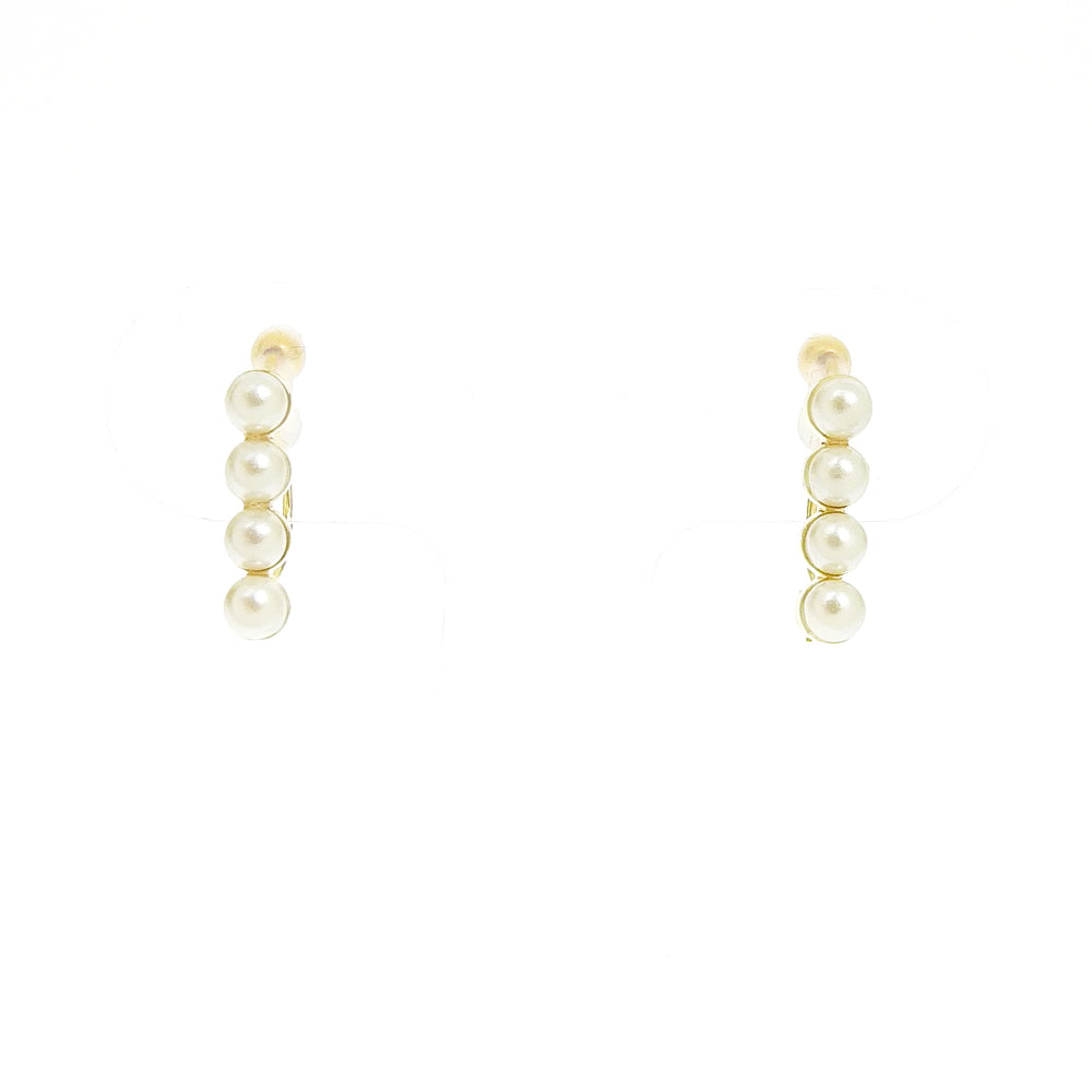 4連パール ノンホールピアス