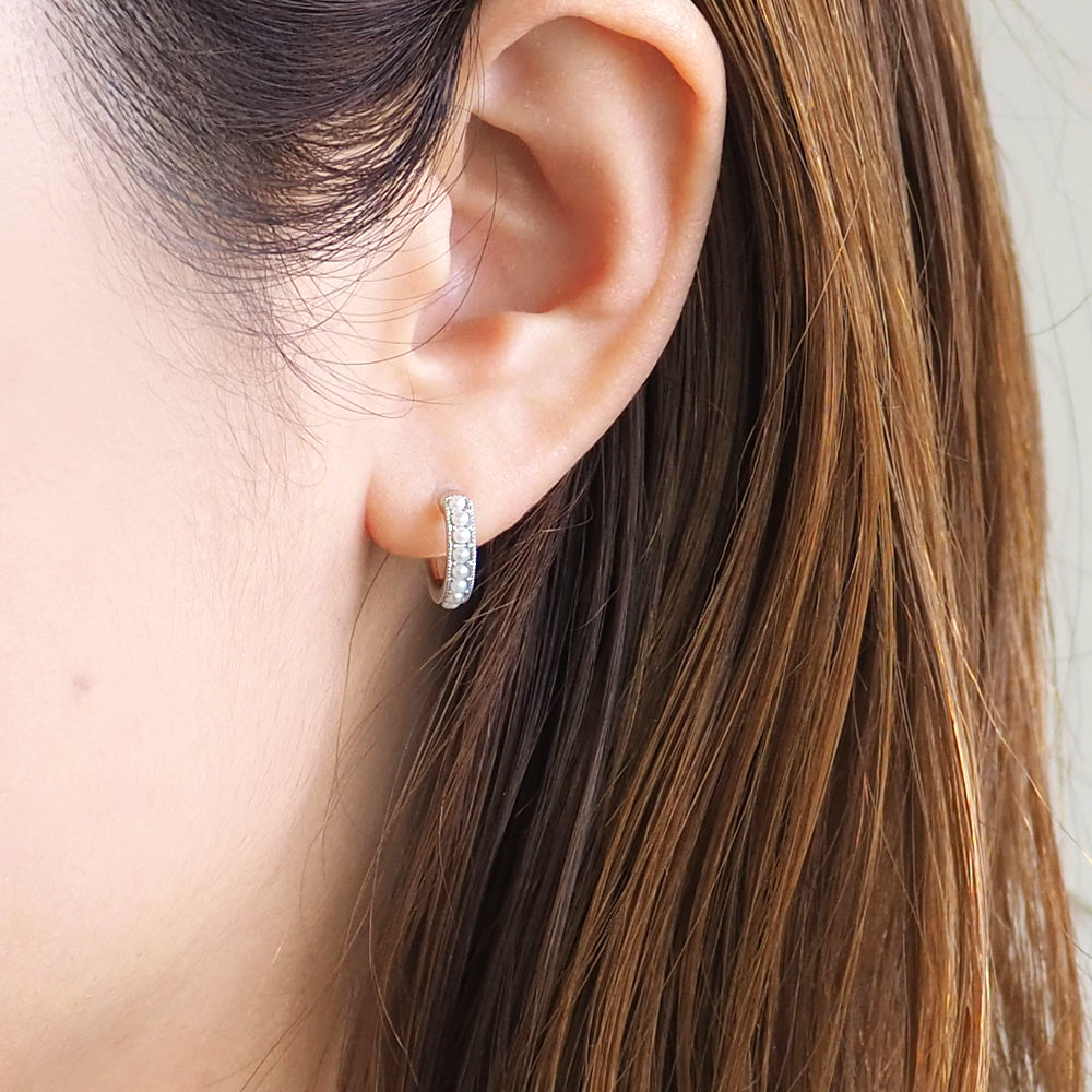 【itam人気商品】パールフープ セラミックポストピアス