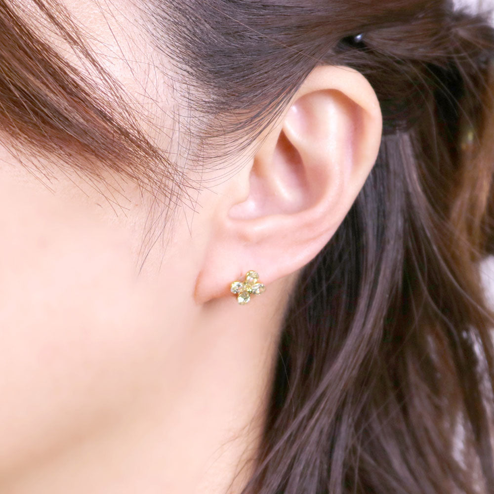【NEW Color】【itam人気商品】フラワー セラミックポストピアス