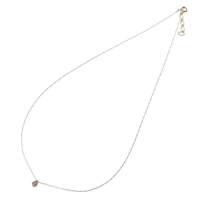 キュービックジルコニア ティアドロップネックレス