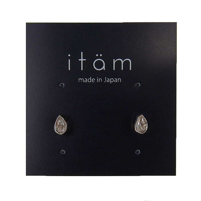 キュービックジルコニア ティアドロップピアス