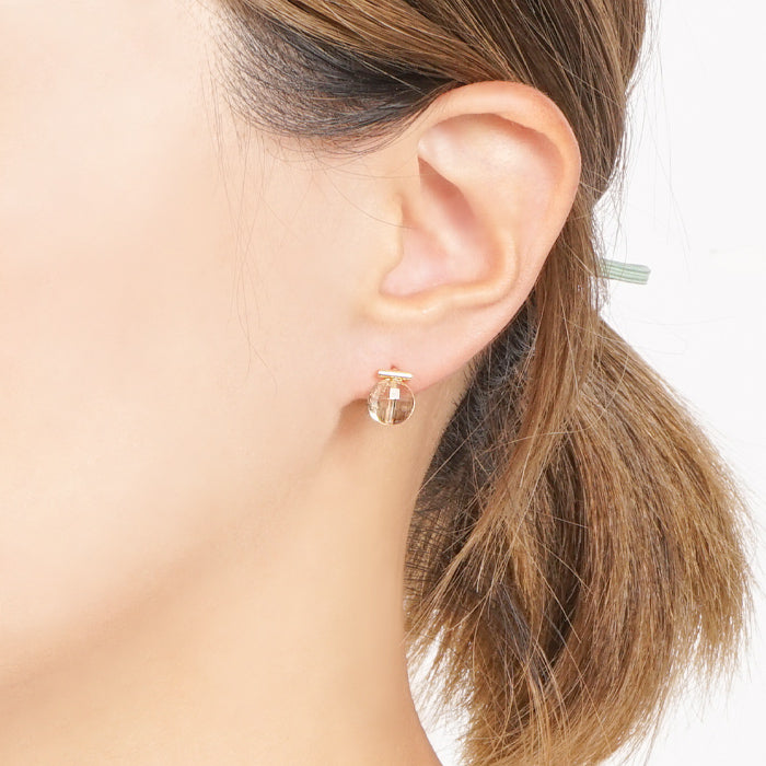 【11月 誕生石】シトリン ピアス