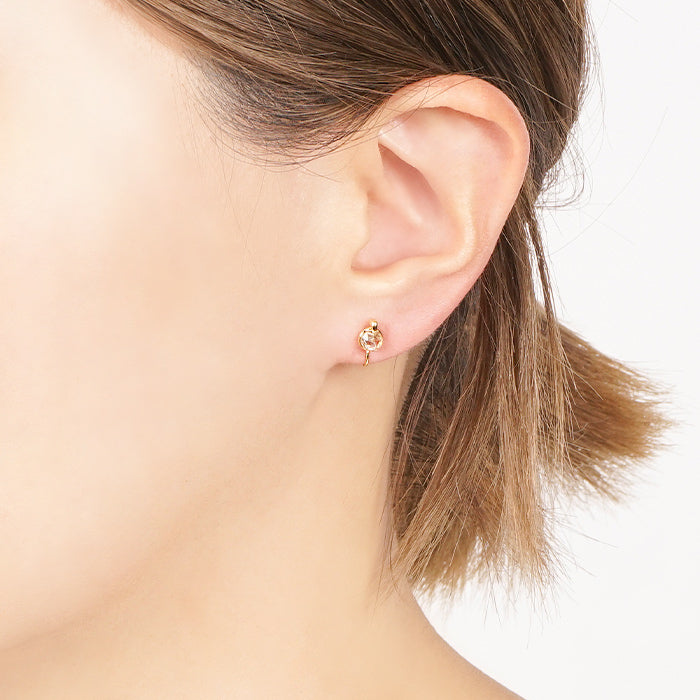 キュービックジルコニア ノンホールピアス