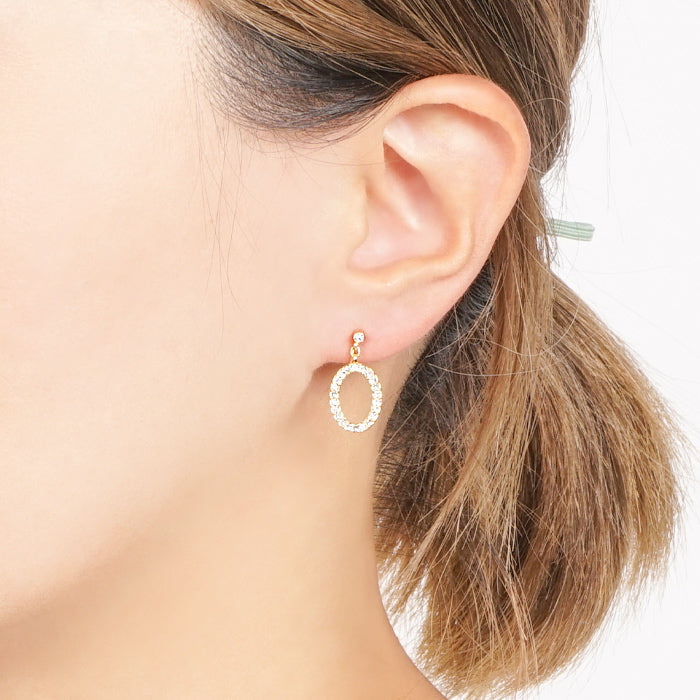 オーバル ノンホールピアス