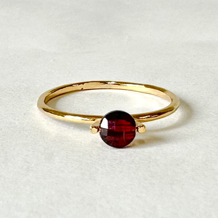 【1月 誕生石】Natural stone×Sterling silver ガーネットリング