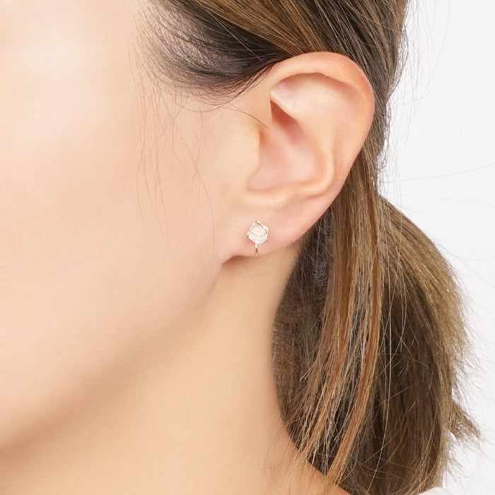 カラーストーン キューブノンホールピアス ノンホールピアス 痛くない イヤリング 金属アレルギー対応 日本製 itam