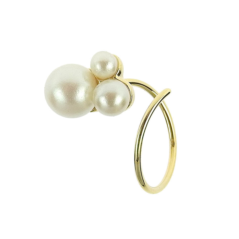 パール スパイラルダブルピアス