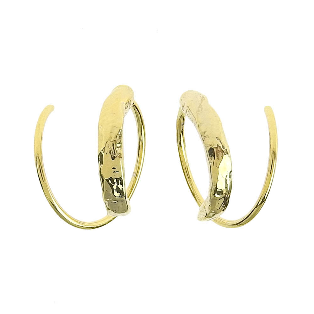 スパイラルダブルピアス