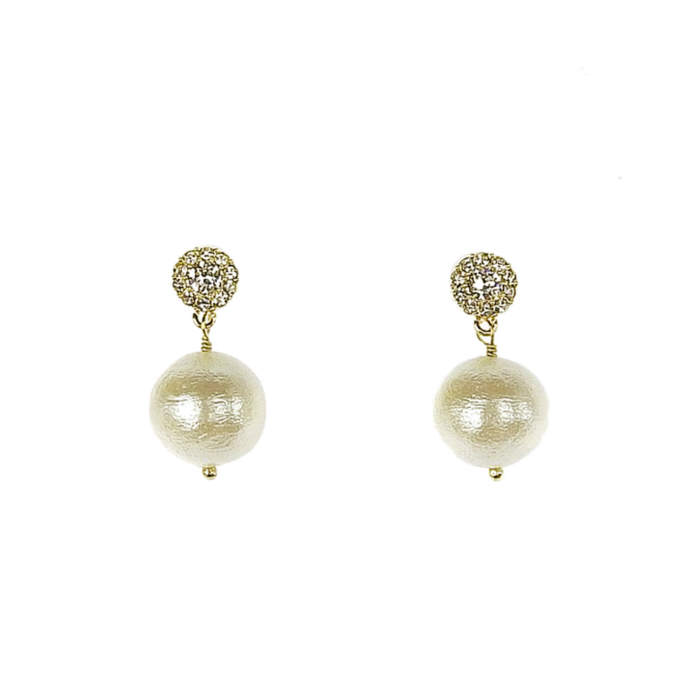 【NEW Color】コットンパール セラミックポストピアス