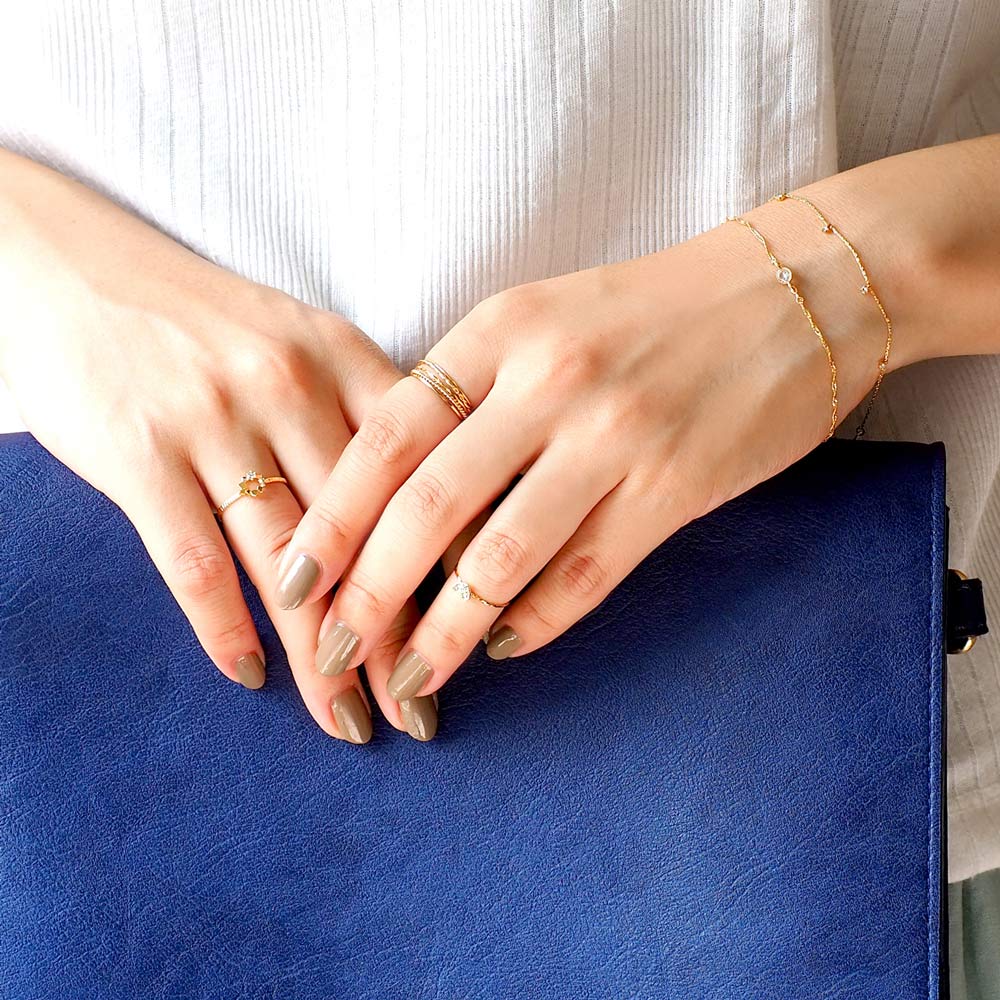 クリスタルガラス サークル リング #11