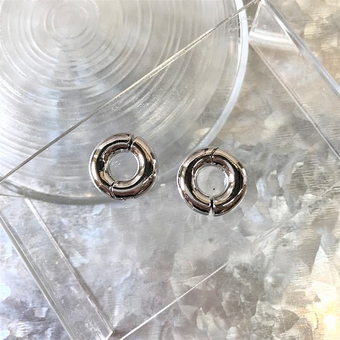 ビックシルエット ノンホールクリップ シルバー