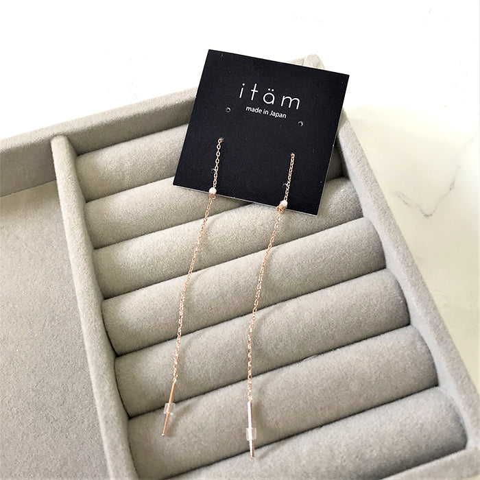 パールチェーンピアス