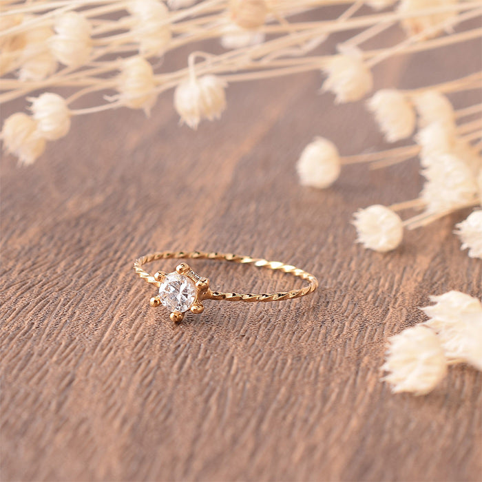 Coverシリーズ キュービックジルコニア カバー ピンキーリング #3