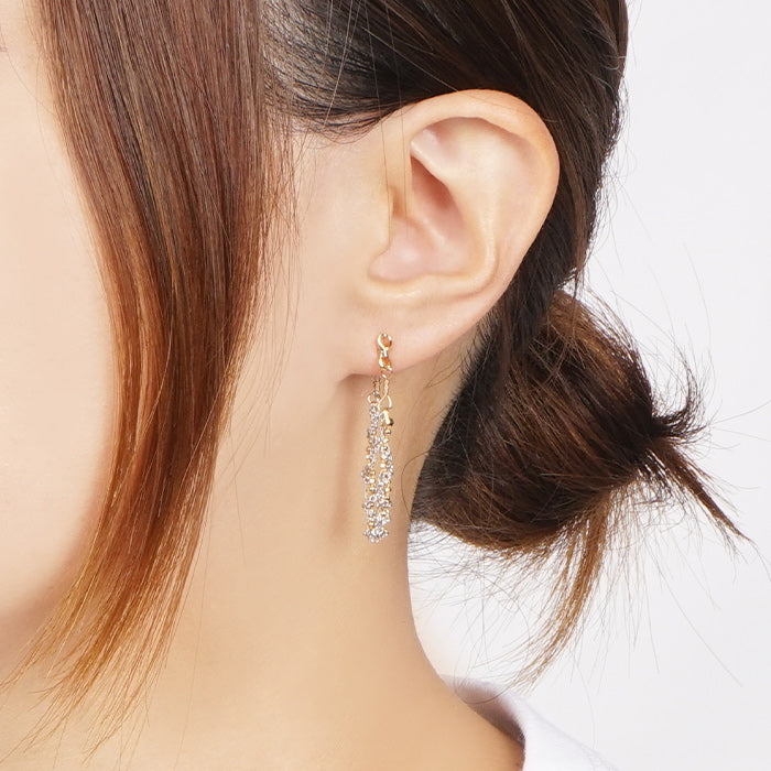 デザインチェーンピアス