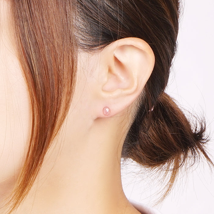 一粒天然石 セラミックポストピアス