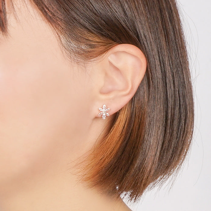 キュービックジルコニアセラミックポストピアス
