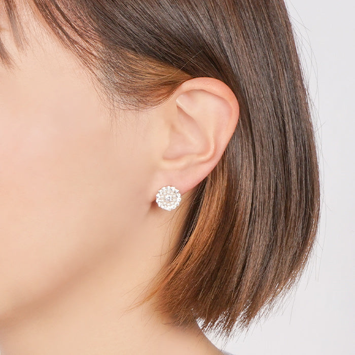 ビジューセラミックポストピアス