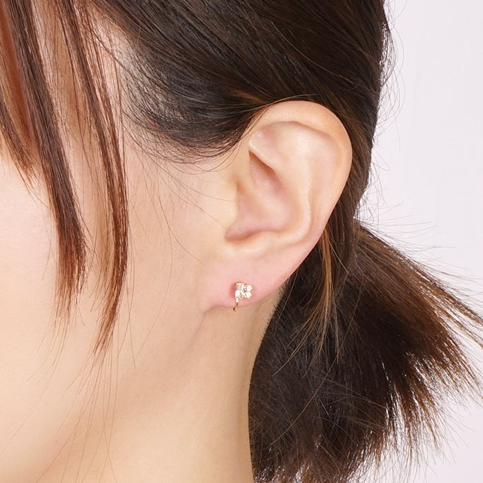 キュービックジルコニア ノンホールピアス