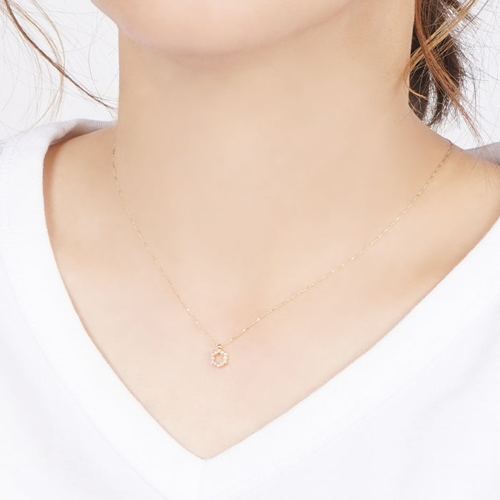 六角形 パールネックレス