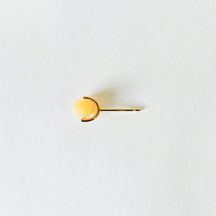 Natural stone イエローオパール シングルピアス