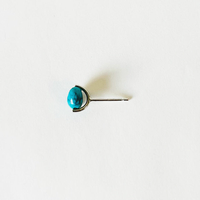 【12月 誕生石】Natural stone ターコイズ シングルピアス