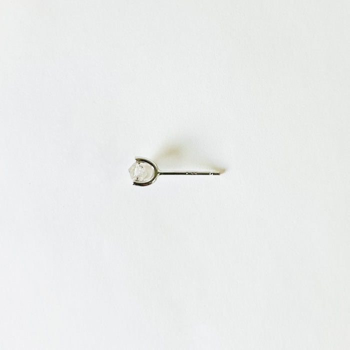 Natural stone ハーキマーダイヤモンド シングルピアス