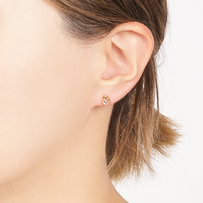 キュービックジルコニア セラミックポストピアス