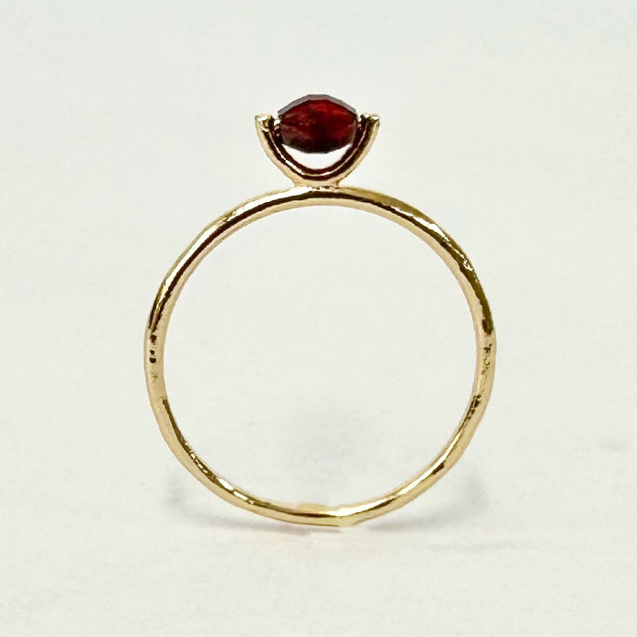 【1月 誕生石】Natural stone×Sterling silver ガーネットリング