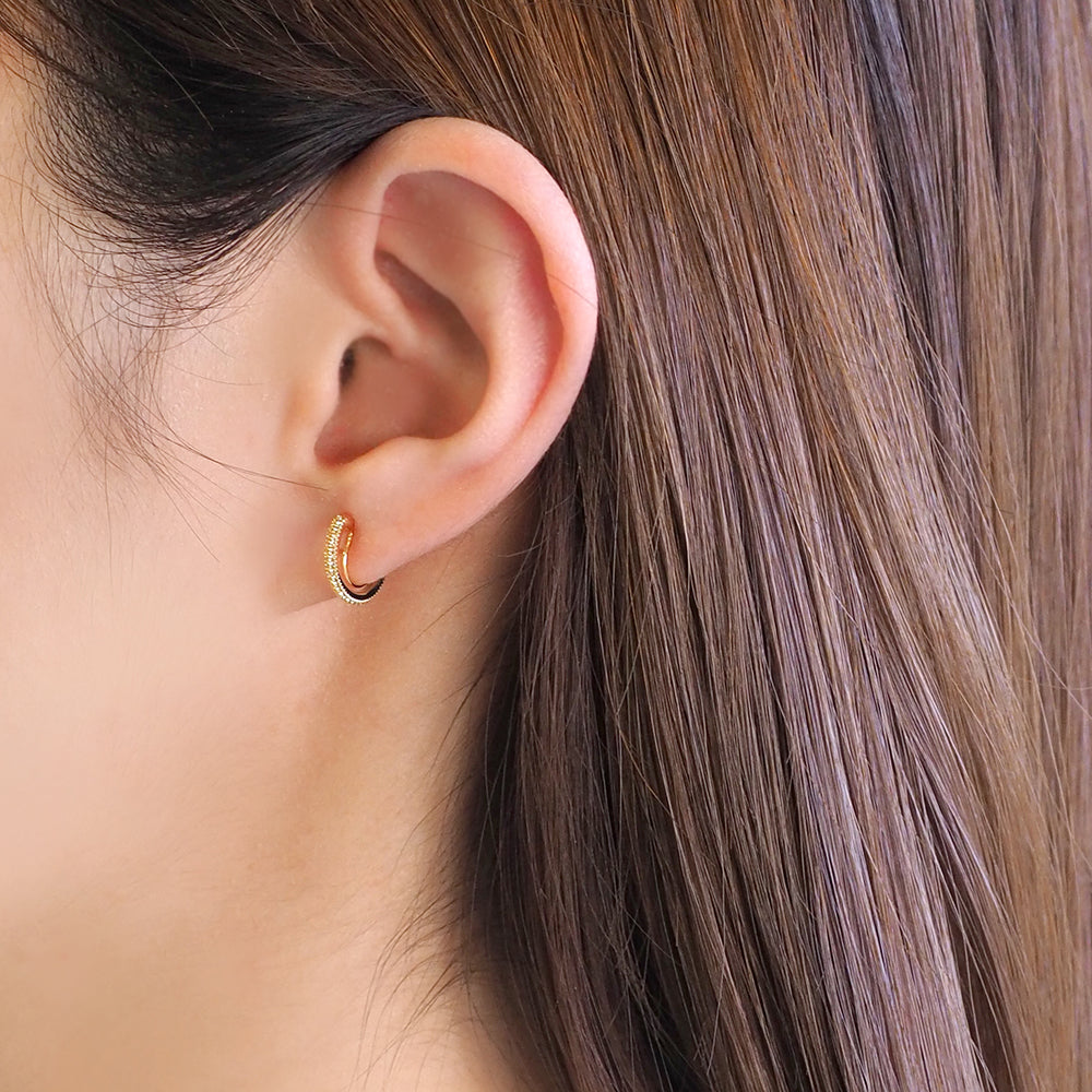 【itam人気商品】フープノンホールピアス ゴールド