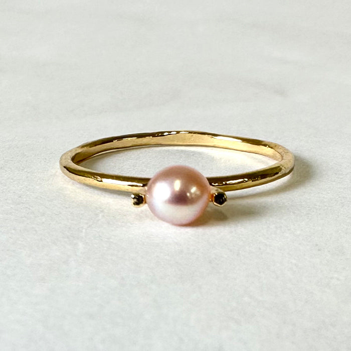 Natural stone×Sterling silver 淡水パールリング #11