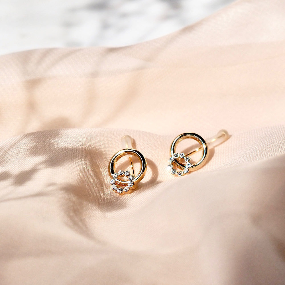 ダブルサークル ノンホールピアス