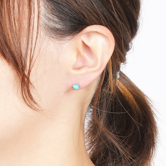 【12月 誕生石】Natural stone ターコイズ シングルピアス