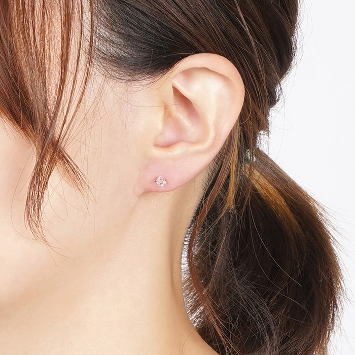 Natural stone ハーキマーダイヤモンド シングルピアス