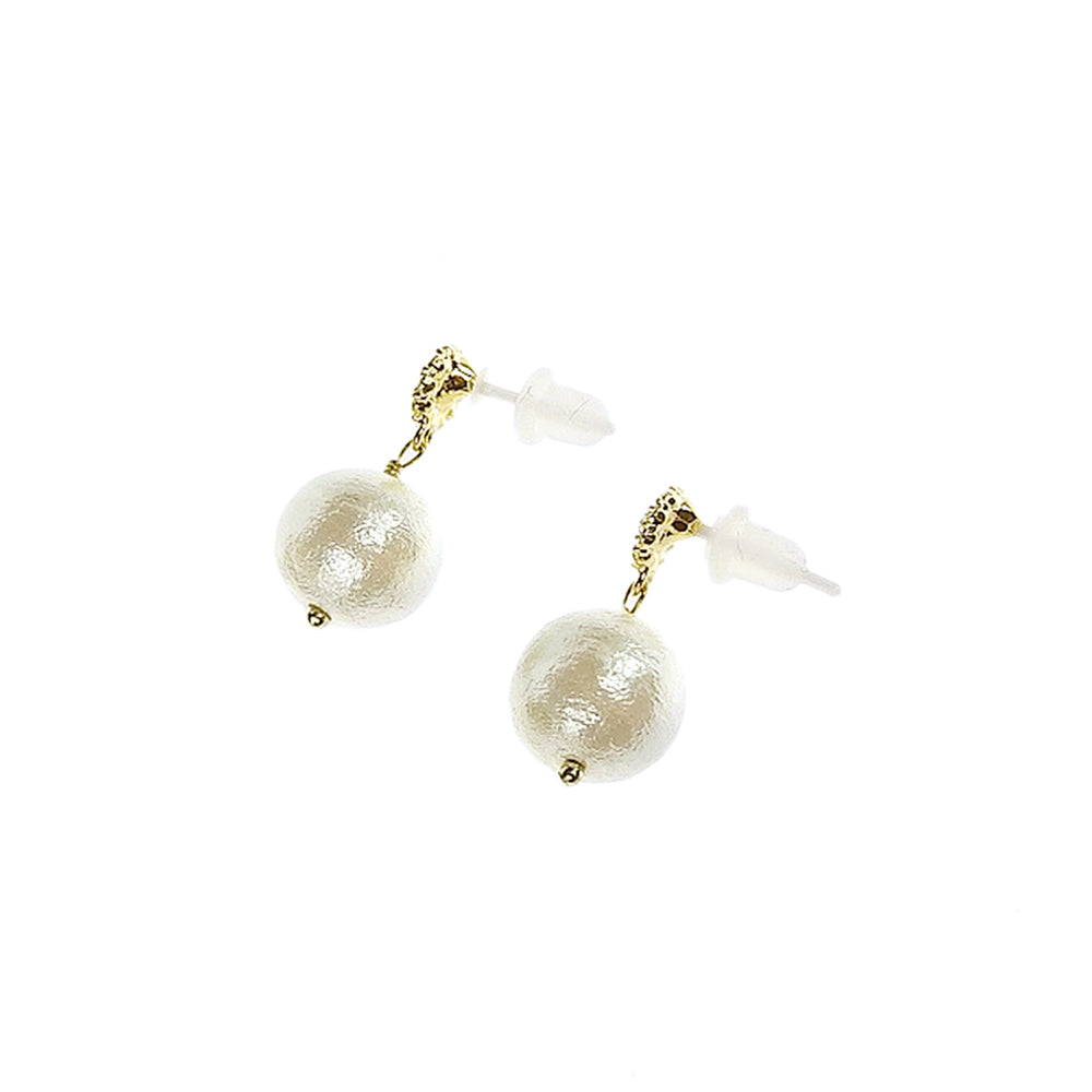 【NEW Color】コットンパール セラミックポストピアス