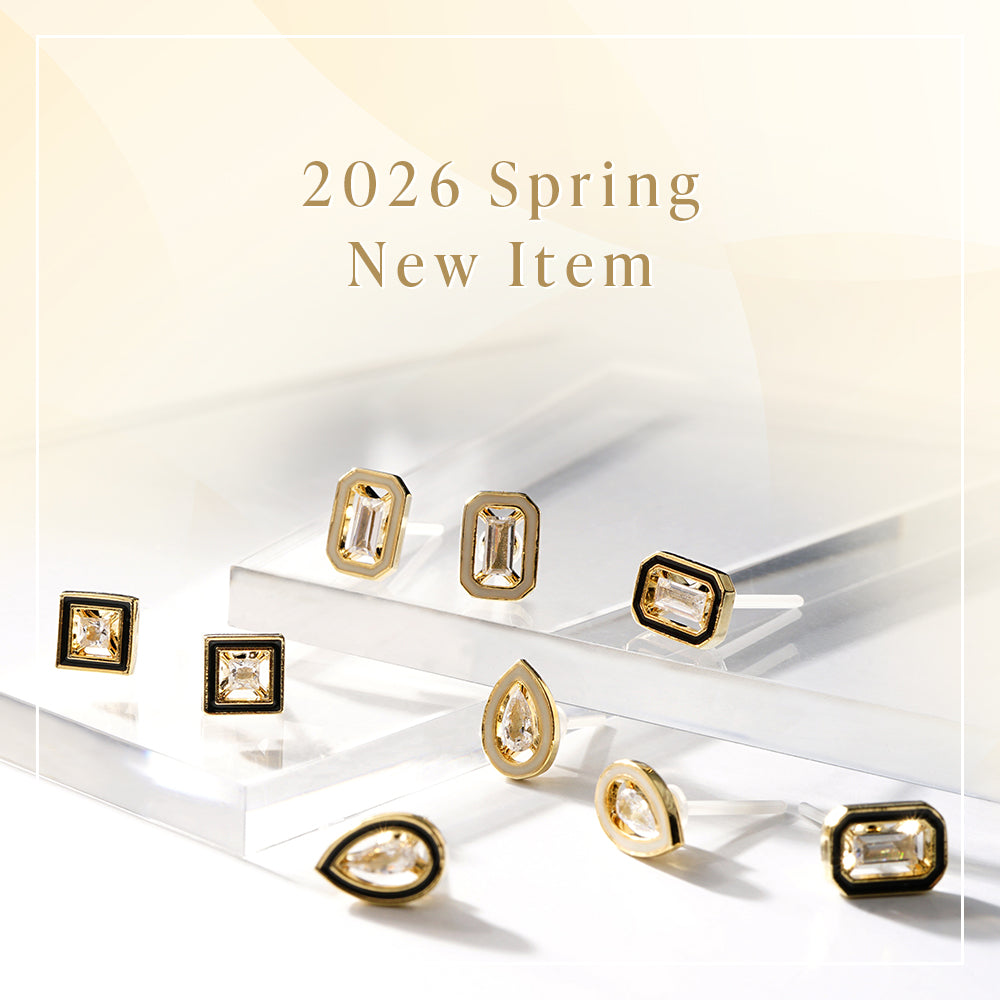 【NEW】【 金属アレルギー対応 】 カラーエポ×キュービックジルコニアシリーズ ティアドロップセラミックポストピアス