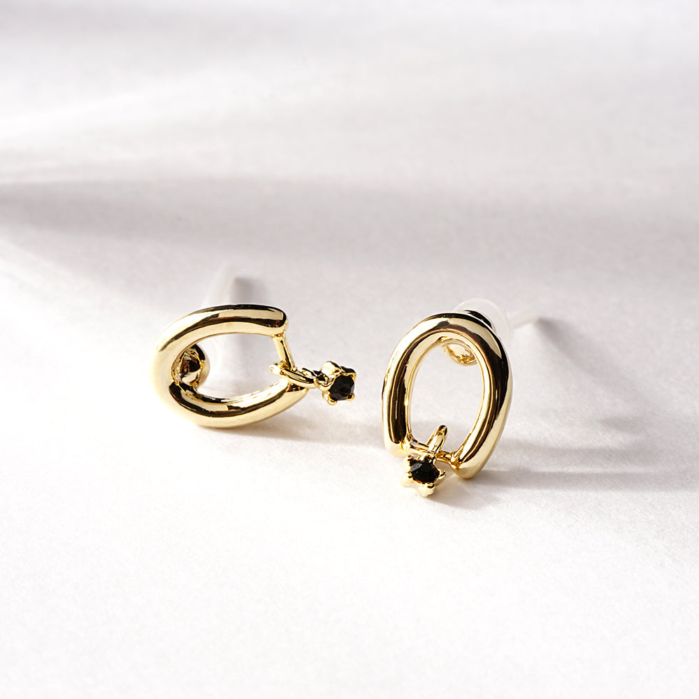 【NEW】メタルシリーズ メタル×ビジュー セラミックポストピアス