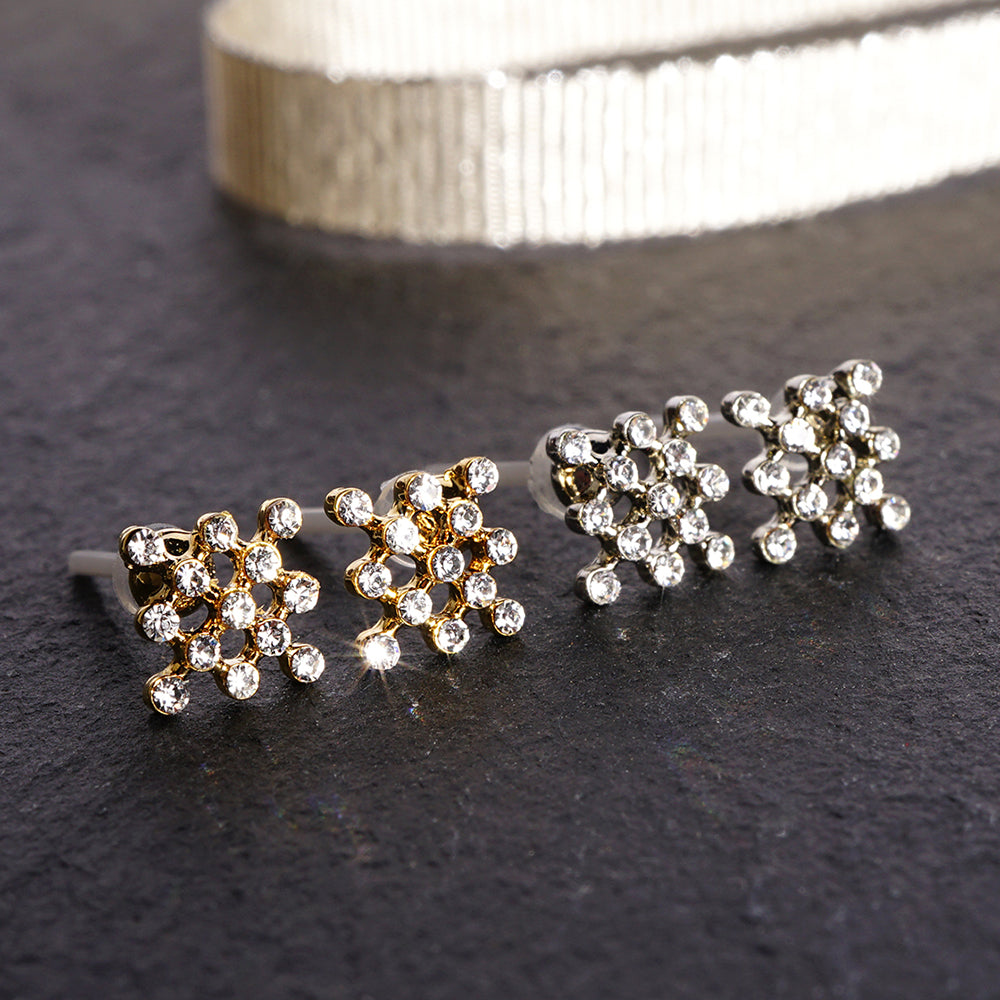 【NEW】ビジューシリーズ  スクエア セラミックポストピアス