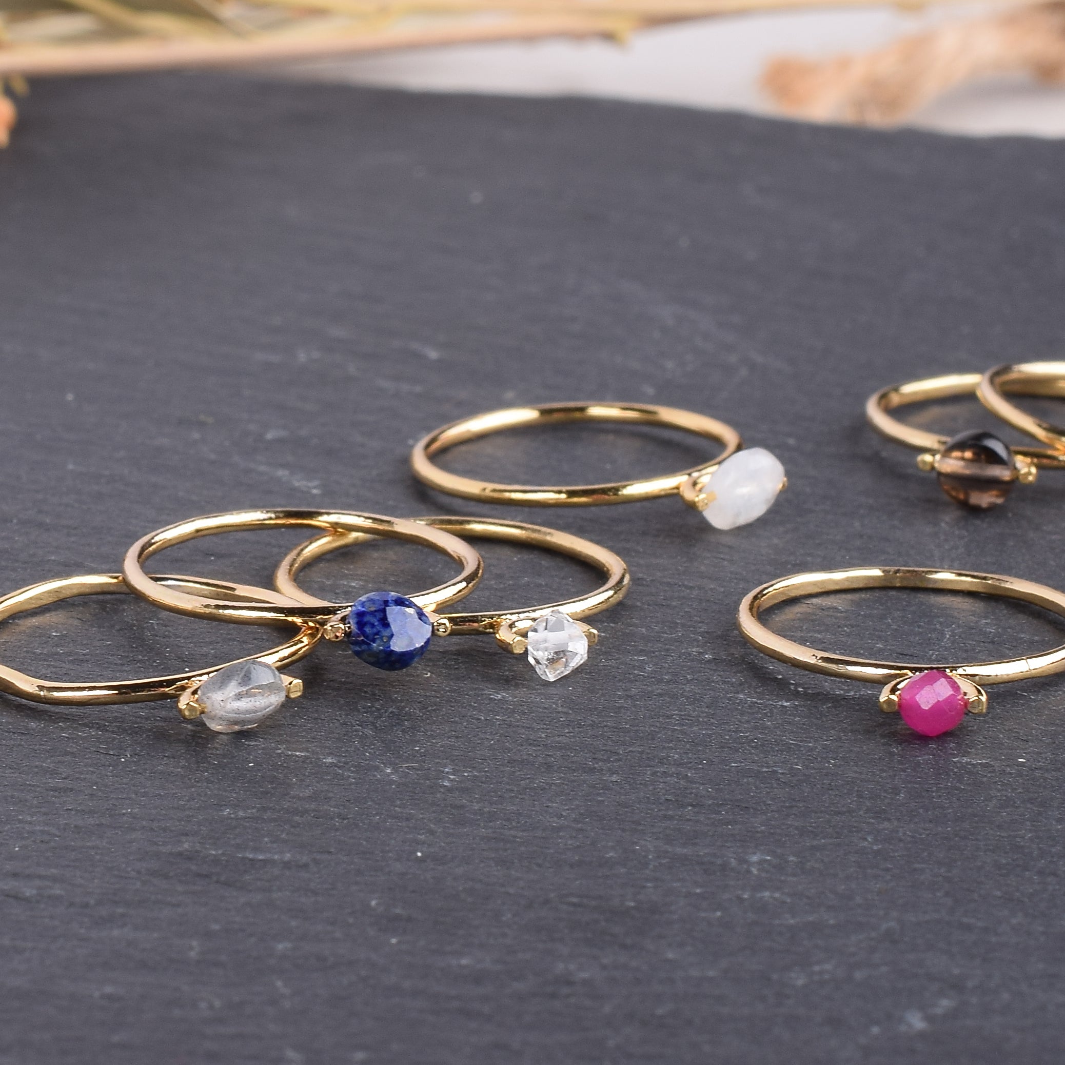 Natural stone×Sterling silver スモーキークォーツリング