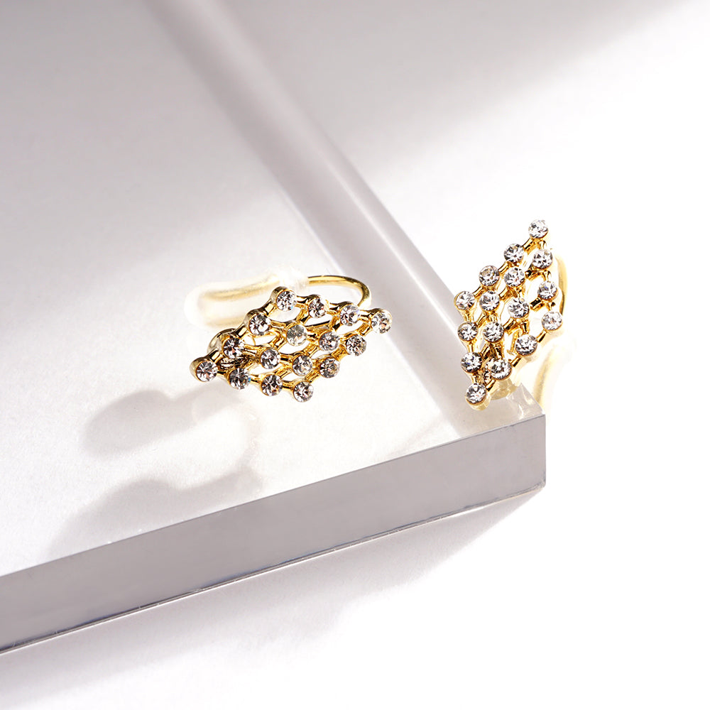 【NEW】ビジューシリーズ  ダイヤ ノンホールピアス