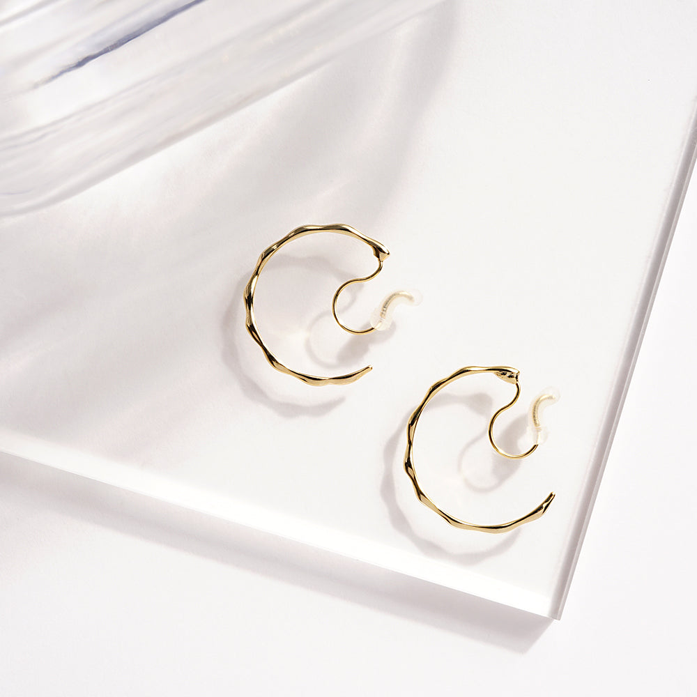 【NEW】メタルフープ ノンホールピアス