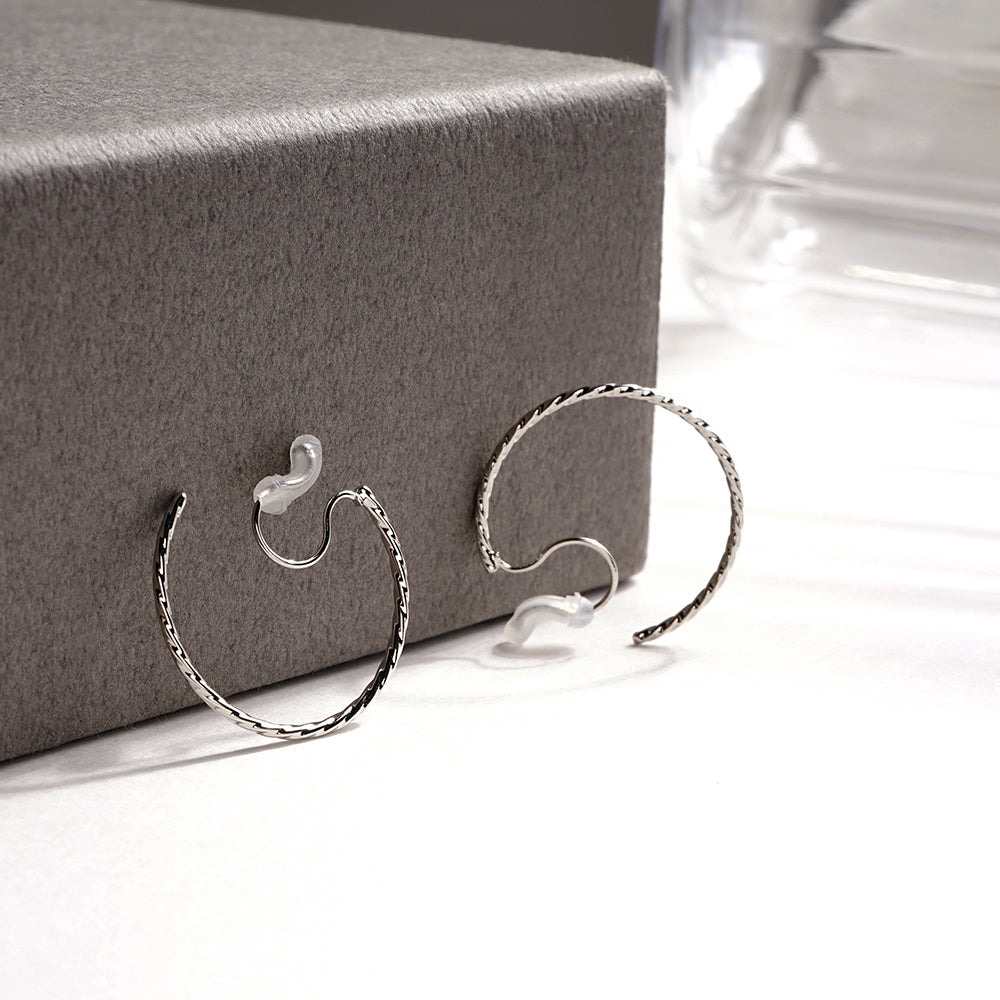【NEW】メタルフープ ノンホールピアス