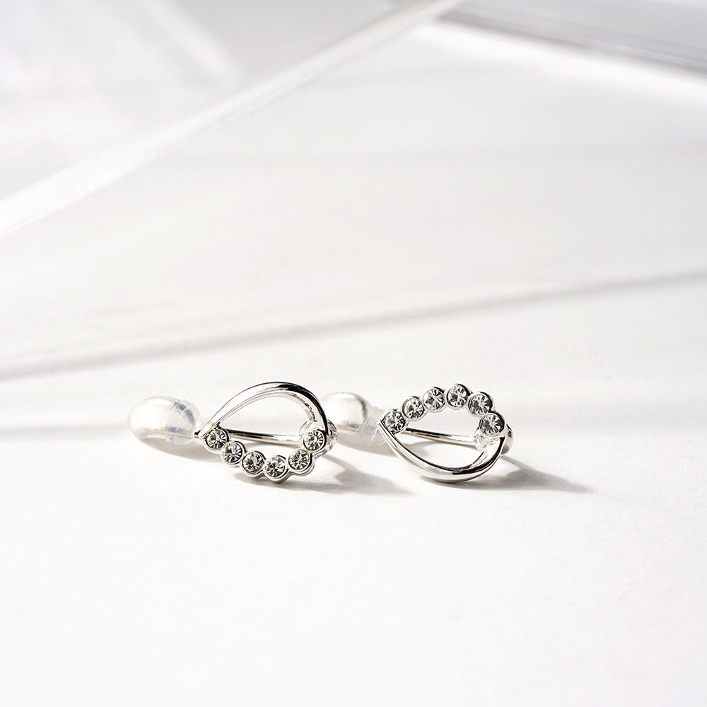 【NEW Color】6連ストーン ドロップ ノンホールピアス