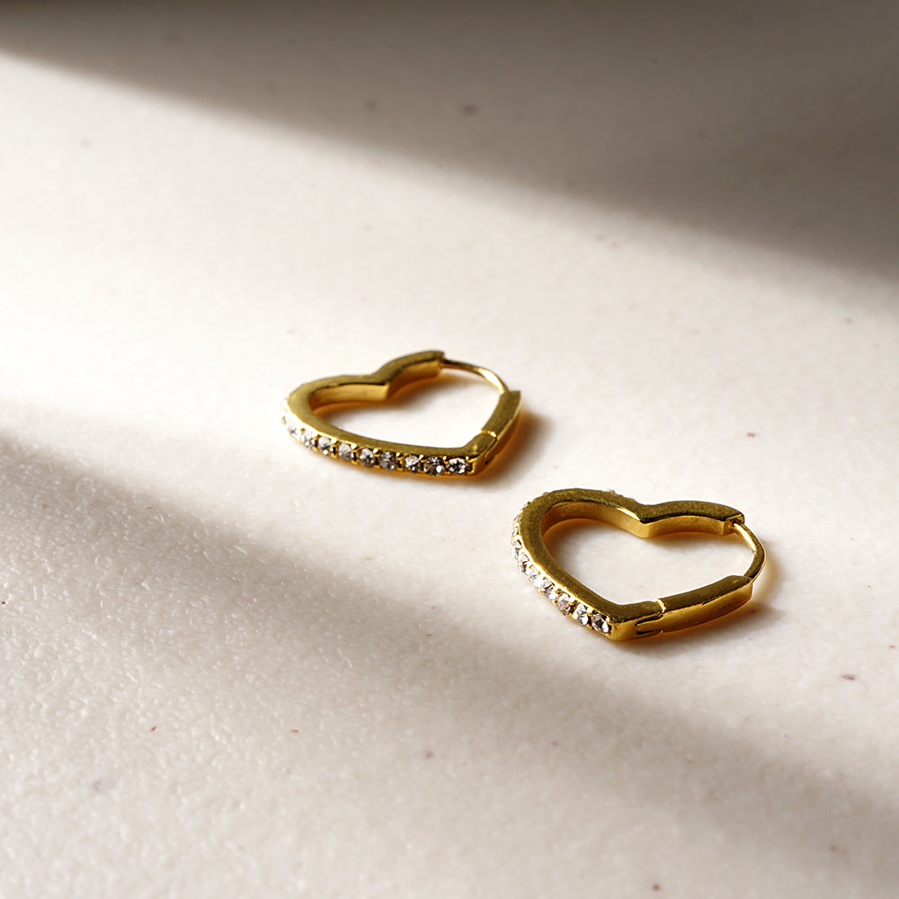 【NEW】ステンレス ハート フープピアス