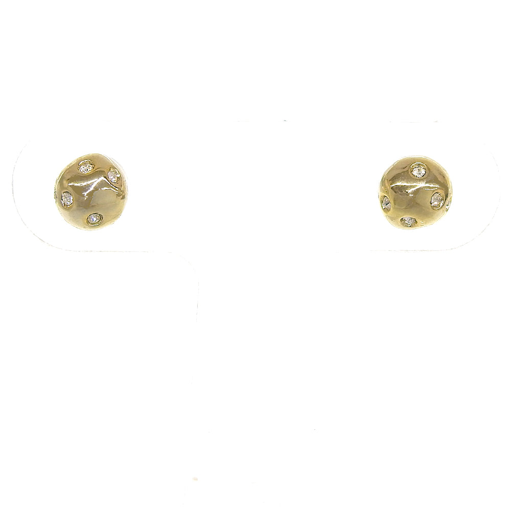 【NEW】メタルシリーズ メタル×ビジュー ボール セラミックポストピアス