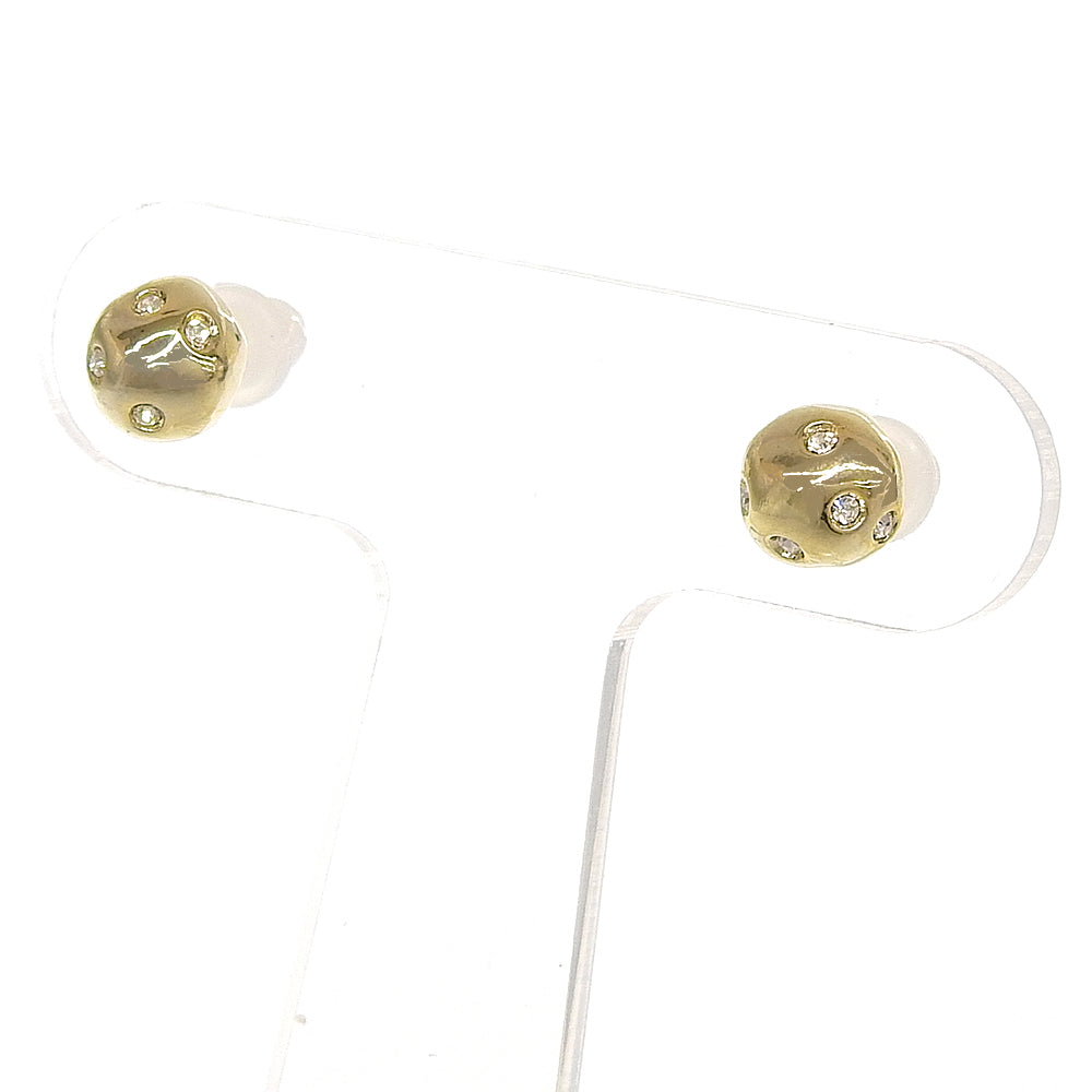 【NEW】メタルシリーズ メタル×ビジュー ボール セラミックポストピアス