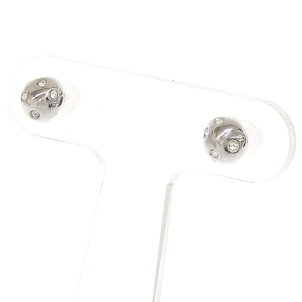 【NEW】メタルシリーズ メタル×ビジュー ボール セラミックポストピアス